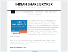 Tablet Screenshot of indiansharebroker.com